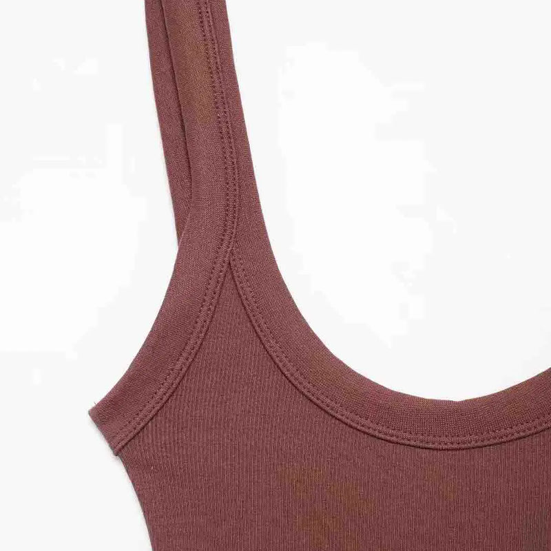 Women's Skinny Ribbed Bodysuits O Neck Straps Snap-Button Sexy Fashion Female Playsuits Comfortable Stretchy Clothing