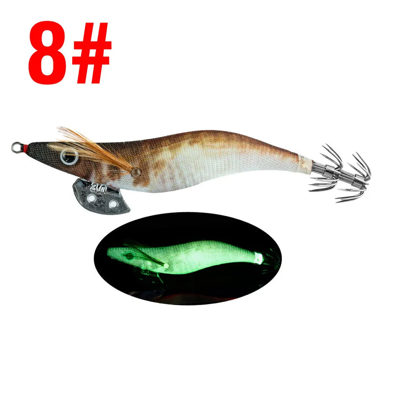 7.2G-14G Squid Jig Hard Fishing Lure Shrimp Prawn | SAMAG