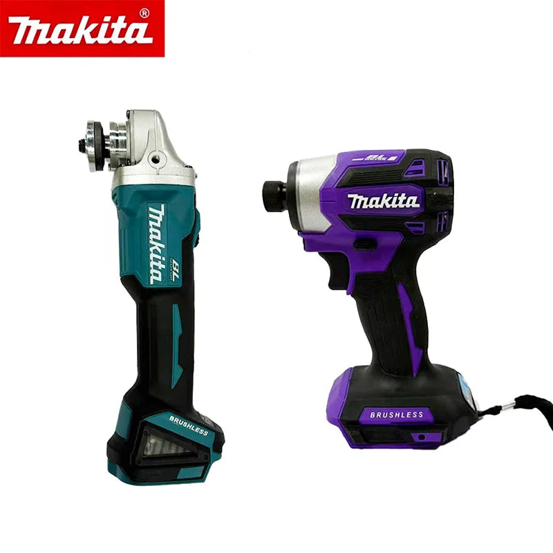 Makita DGA404 Grinder & DTD173 Impact Driver, Brush Electric Drill 2 - in - 1 Combo Cutting Polishing Power - View 4 | SAMAG