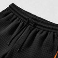 Men Waffle Knit Casual Shorts Drawstring Elastic Waist | SAMAG