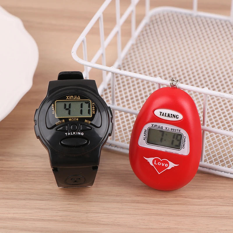 1PC A Talking Clock That Speaking The Time In English Digital Alarm Clock For The Blind, Elders Or Children Time Reporting Chime