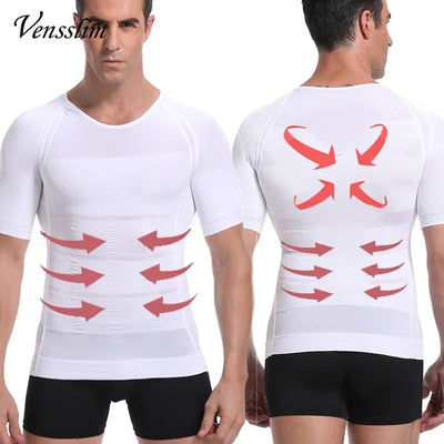 Men Body Shaper Slimming Compression Shirts Gynecomastia | SAMAG