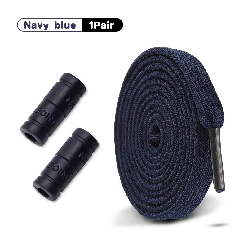 New 1 Pair Elastic Laces Without Ties Capsule Buckle Shoelace Sneakers Flat Shoe No Tie Shoelaces Kids Adult Shoes Accessories