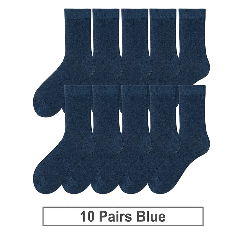 10 Pairs New Men's Cotton Socks Black Business Soft | SAMAG