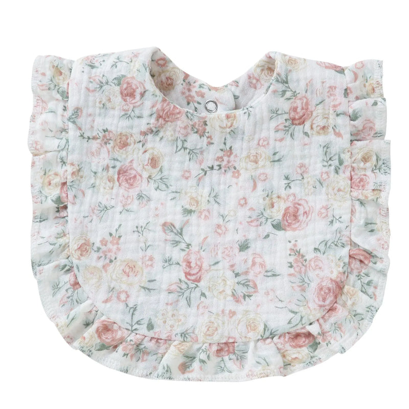 Baby Saliva Towel Muslin Cotton Infant Bibs Kids Feeding Eating Apron Boys Girls Ruffle Towel Toddler Newborn Prints Burp Cloth
