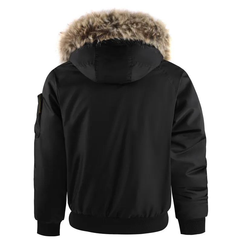 New Fashion Men Hooded Fur Collar Winter Down Jackets Male Outwear Casual Fleece Parkas Warm Coats Good Quality Men Jackets 3XL