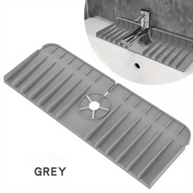 Silicone Faucet Mat Dish Soap Sponge Holder Sink Kitchen Countertop Drying Bathroom Splash Guard Drain Pad - View 8 | SAMAG