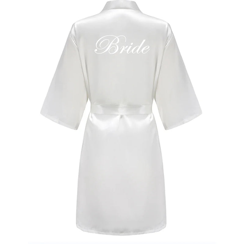 Satin Silk Robes Plus Size Wedding Bathrobe Bride | SAMAG