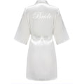 Wedding Party Team Bride Robe With White Letters Kimono | SAMAG
