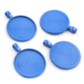 New Fashion 10pcs 25mm Inner Size Multi Colors Plated Classic Simple Style Cabochon Base Setting Charms Pendant