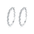 925 Sterling Silver Simple Gold U - shaped Earrings Jewelry Versatile Hoop For Women Fine Birthday Party - Visuel 26 | SAMAG