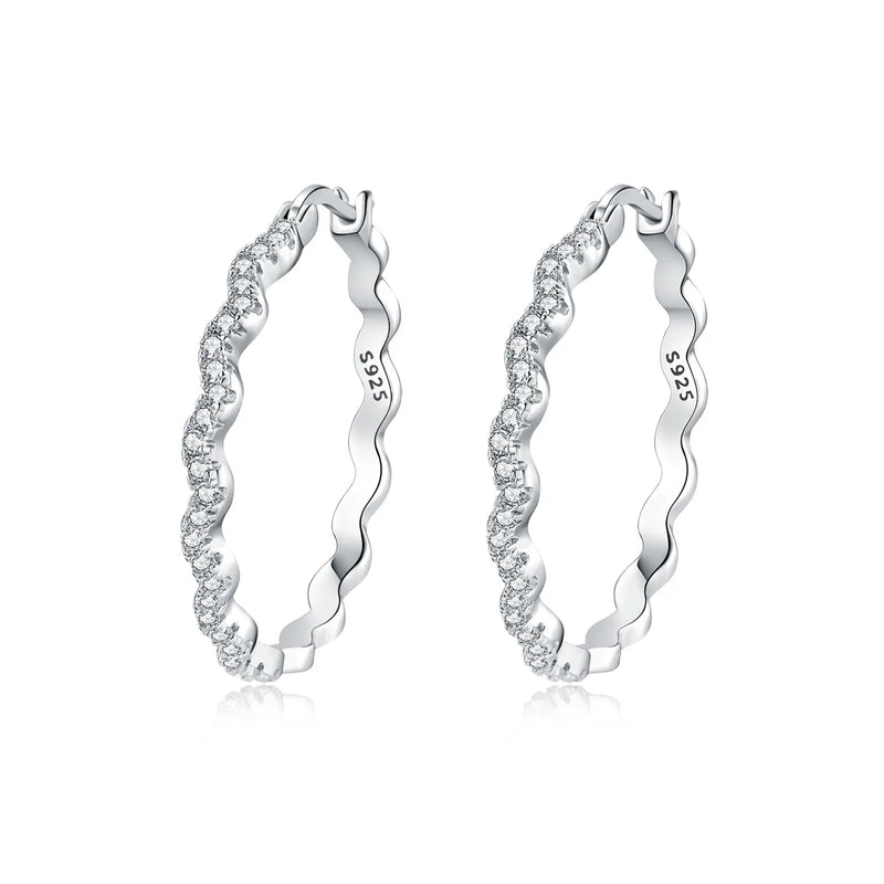 925 Sterling Silver Simple Gold U - shaped Earrings Jewelry Versatile Hoop For Women Fine Birthday Party - Visuel 26 | SAMAG
