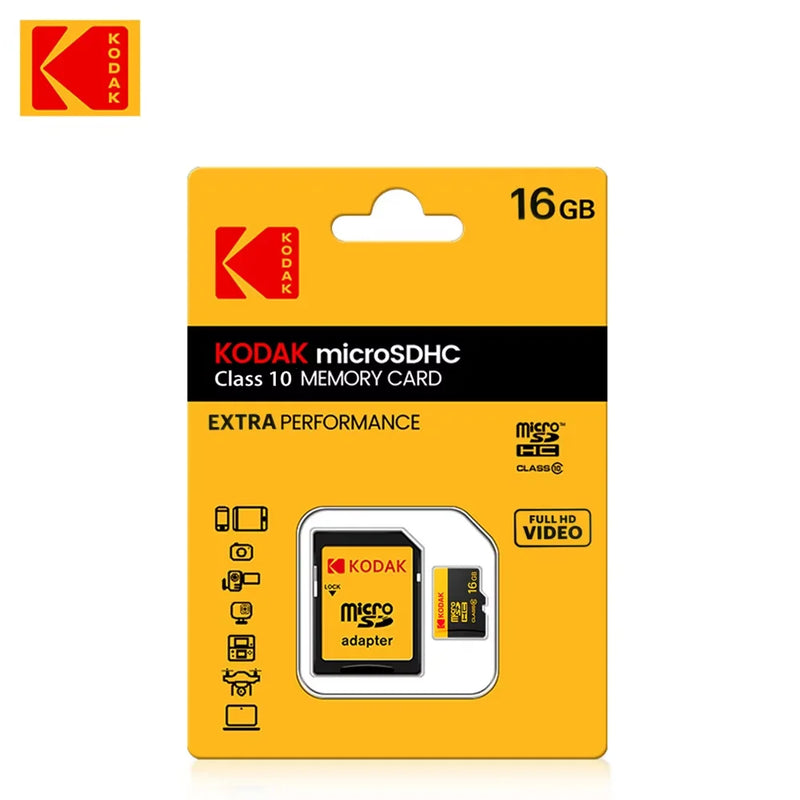 KODAK Micro SD 512GB 256GB Memory Card UP TO 100MB/s C10 U3 32GB 64GB 128GB TF Card 4K HD For USB Card Reader Adapter Microsd