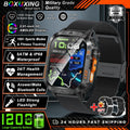 2026 New 1200 mAh Battery Military Smartwatch Men 5ATM Waterproof Fitness Tracker Health Heart Rate Smart Watch For iOS Android