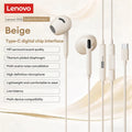 Lenovo YF02 Wired Gaming Headphones 3.5mm/Type-C For Mobile Phones  Computers And More HiFi Sound Music Wired Earphones With Mic