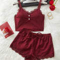 2026 Women Casual Sleeveless Tank Top Summer Casual Vest & Shorts Set Ribbed V Neck Slim Fit Two-piece Homewear Sexy Tops Women