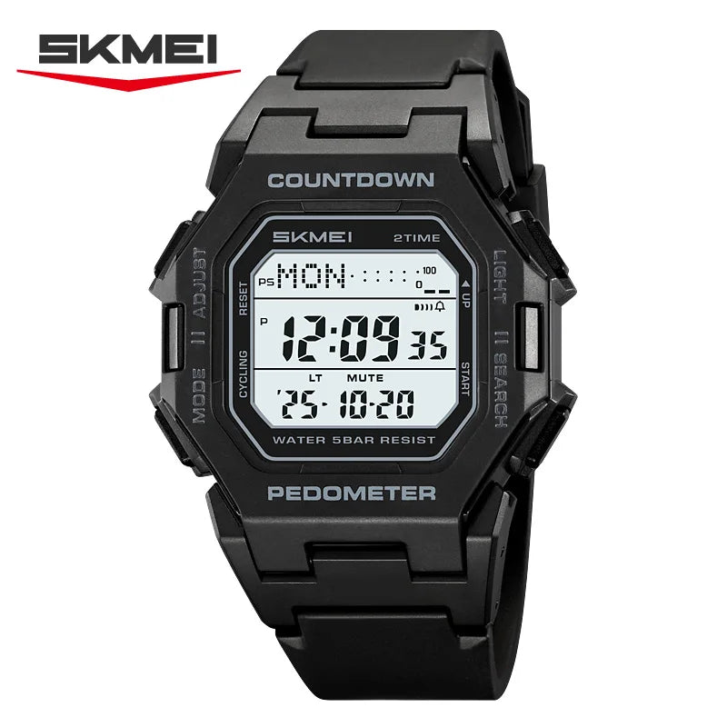 2596 Men Electronic Watch Fashion Alarm Clock Calendar Chronograph Luminous Digital Watches for Man - Visuel 9 | SAMAG