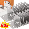 Universal Stainless Steel Corner Bracket 90 Degree L-shaped Right Angle Fixed Brace Fastener For Wood Furniture Bedframe Cabinet