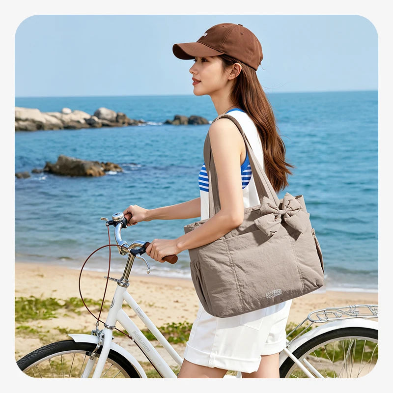 BAGSMART Tote Bag for Women Casual Sling Shoulder Handbag Waterproof hobo bags Fits 13'' Laptop for Travel Workout College