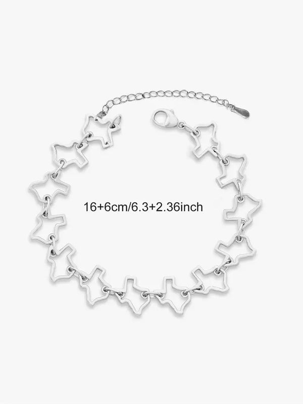 925 Sterling Silver  Vintage Love Heart Map Bracelet Fit DIY Pendant Gift Anniversary Party High Quality Jewelry