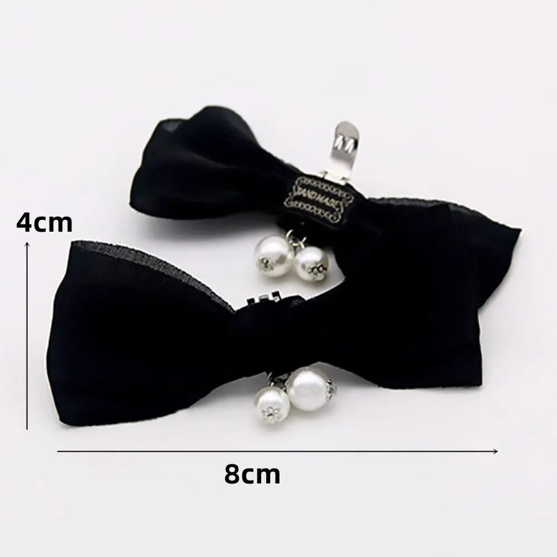 2Pcs/pack Shiny Rhinestone Shoe Clip Silk Flower Bowknot Shoe Decorations  Charm Buckle Wedding Brooch Bride Shoe Accessories