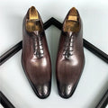 Italian Handmade Men's Oxford Shoes Real Calf Leather Black Brown Classic Brogue Business Wedding Dress Shoes For Men 2026 New
