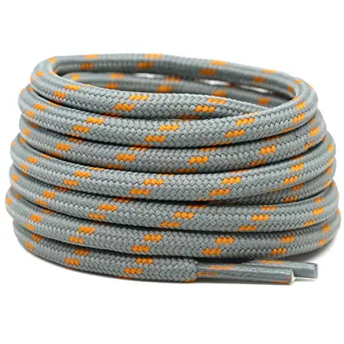 2 Pairs 4.5mm Diameter Round German Training Hiking Shoe Laces for Men and Women Heavy Duty Work Boots Shoelaces
