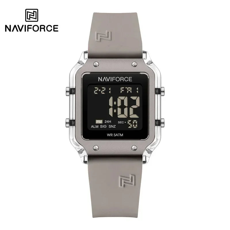 NAVIFORCE New Wristwatch for Women Multifunction Digital Waterproof Auto Date Display Silicone Strap Fashion Luxury Woman's Watc