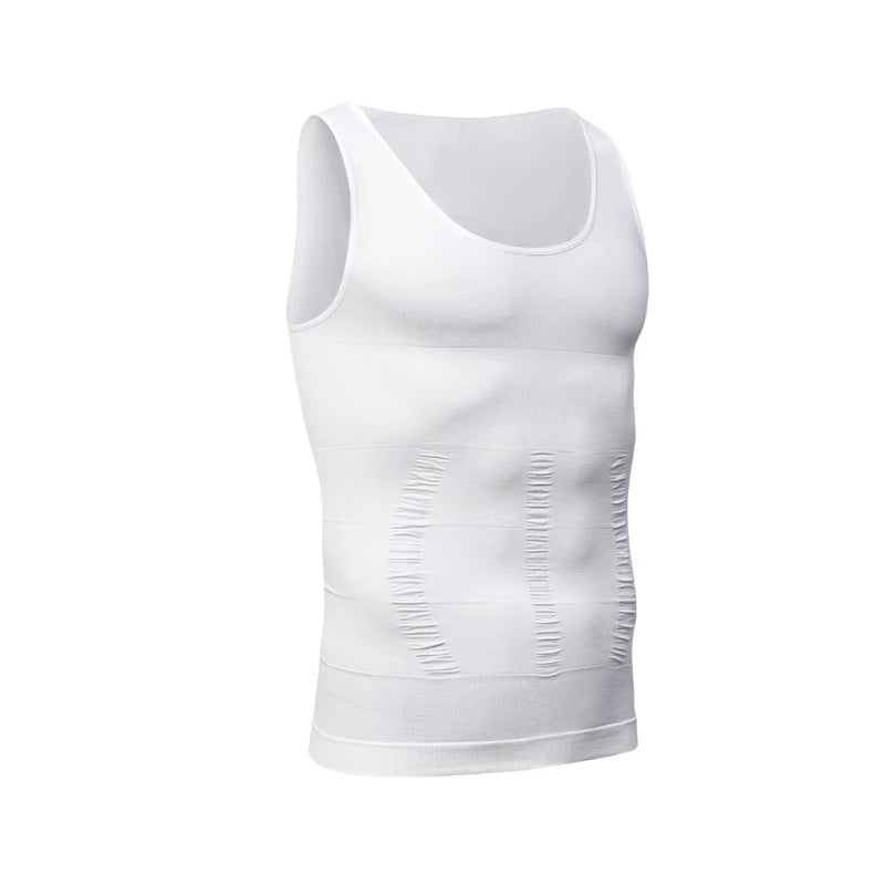 Mens Slimming Compression Shapewear Elastic Breathable Undershirt Gynecomastia Chest Compression Body Shaper Daily Under Clothes