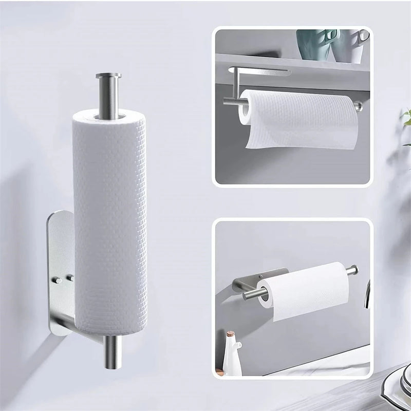 33cm Paper Towel Holders For Kitchen, AdhesiveToilet Tissue Dispenser, Cabinet Storage Organizer, Rack For - View 5 | SAMAG