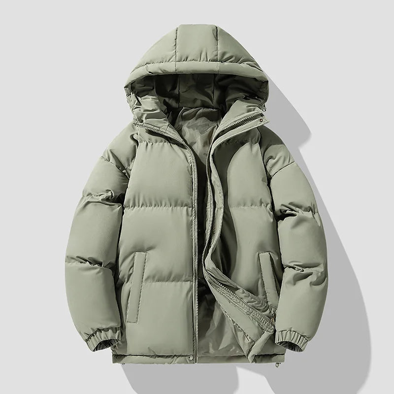 New Fashion Men Hooded Short Down Jackets Casual Winter Coats Quality Male Thicker Warm Solid Parkas Couple Slim Coats Size 4XL