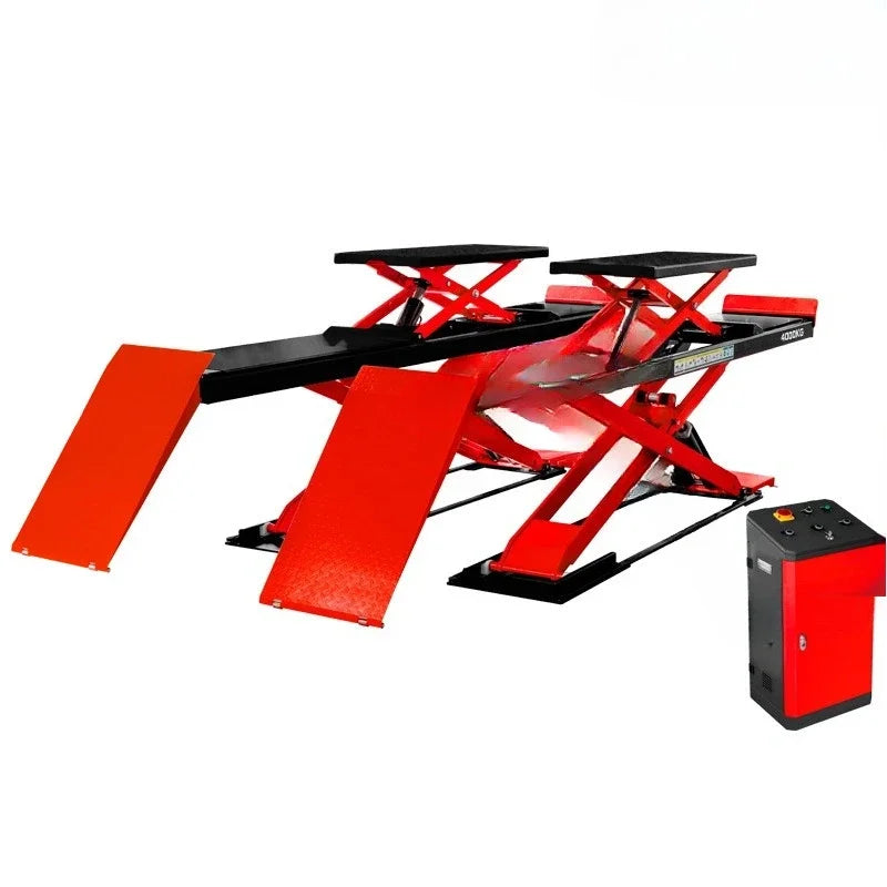 Automobile ultra-thin large shear lift 4 tons lift 3D four-wheel aligner repair shop equipment