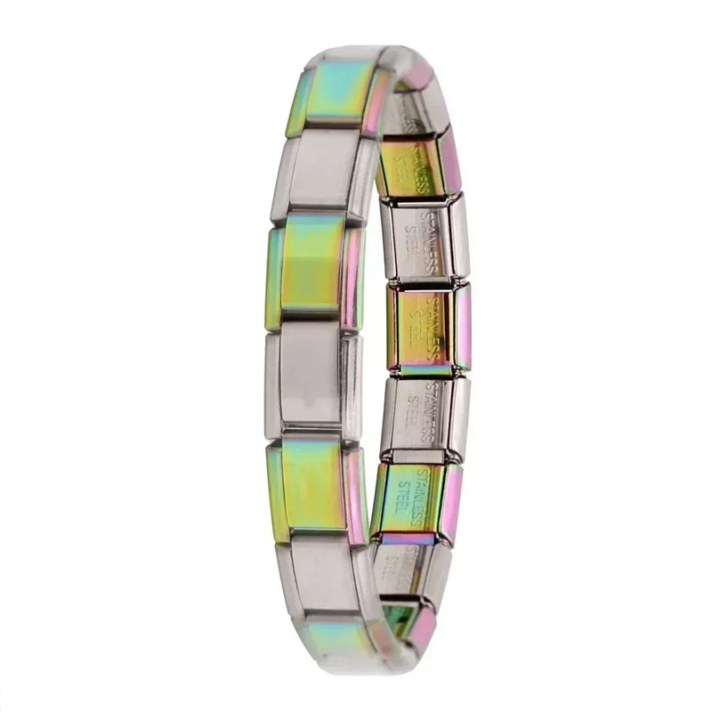 Hapiship New Women's Jewelry 9mm Width Itanlian Elastic Charm Bracelet Fashion Stainless Steel Bangle ST - Visuel 26 | SAMAG