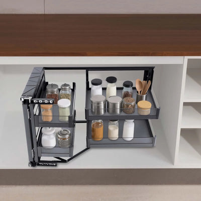 Blind Corner Cabinet Pull Out Kitchen Cabi - net Left or Right Handed Open, Height Adjustable, Soft - Closing | SAMAG