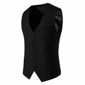 Men's Business Casual Suit Vest Slim Fit Solid Color Single Breasted Wedding Suit Vests Formal Dress Vests Party