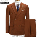 DAROuomo 2026 Men's Slim Fit Formal Business Suit 2Pcs Set - DR8211 (Jacket + Pants) for Work Wear
