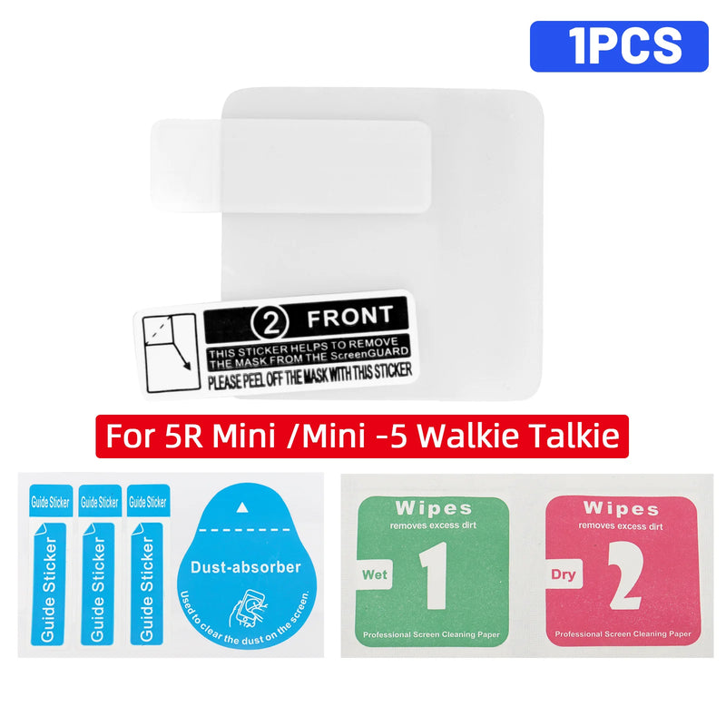 Baofeng UV-5R Mini Walkie Talkie Waterproof Screen Protector Highly Transparency Anti-Glare Shield Film For 5R Mini Ham Radio