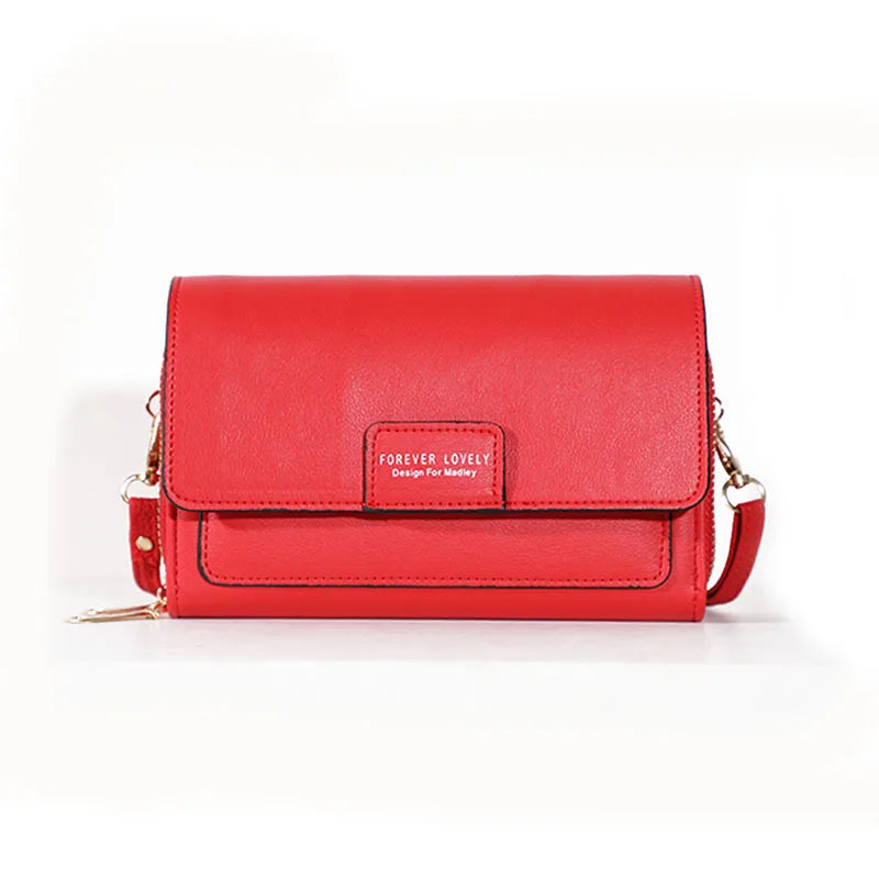 New Women Pu Leather Handbags Female Multifunctional Large Capacity Shoulder Bags Fashion Crossbody Bags For Ladies Phone Purse