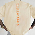 2025 New Japan Text Print 100% Cotton Trend Men Women T-shirt Summer Autumn Daily Outdoor Sports Party Casual Loose Short Sleeve