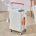 COLENARA 20 Inch Charging Luggage Aluminum Frame Boarding Case 25 Inch Front Opening Laptop Women's Trolley Travel Suitcase