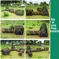 6-in-1 Portable Outdoor Pet Tame Cage Tunnels Houses Portable Foldable Kit for Cats Dogs Enclosure Play Tent Pen Pet Products