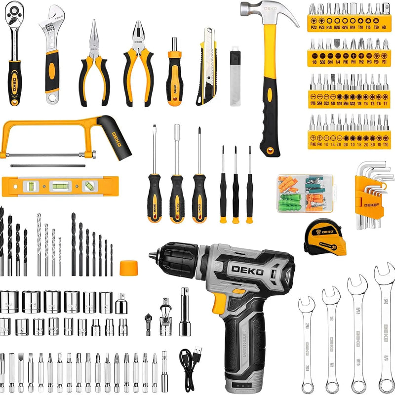 DEKO Home Mechanic Toolbox with 12V Power Cordless Drill Hand Repair Tools Sets Combo Kits Storage Organizer - View 2 | SAMAG