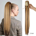 Synthetic Claw Clip On Ponytail Extension 22Inch Long Straight Wavy Ponytail Hair Ponytail With Claw Clip On Ponytail For Women