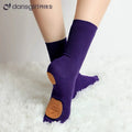 Professional Dance Socks Cotton Mid-tube Bottom Modern Dance Sock Non-slip Silicone Indoor Fitness Socks Floor Socks Dance Sport
