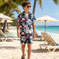 Tween Boys Hawaiian Vacation Style Short Sleeve Shirt | SAMAG