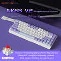 AJAZZ NK68V2 Single-Mode Wired Mechanical Keyboard Portable Gaming Keyboard RGB Hot-Swappable PC Lightweight Mechanical Keyboard