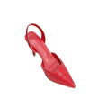 INSIGHTLINK Red Color Party Shoes and Bags Nigerian Women’s Suit Medium Heel Pointed Toe Women’s Shoes  Rhinestones sandals Red