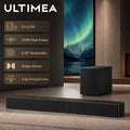 ULTIMEA Poseidon M70 312W 3.1.2ch Dolby Atmos Soundbar with 5.25'' Wireless Subwoofer&2 Up-Firing Drivers, Home Theater Speaker