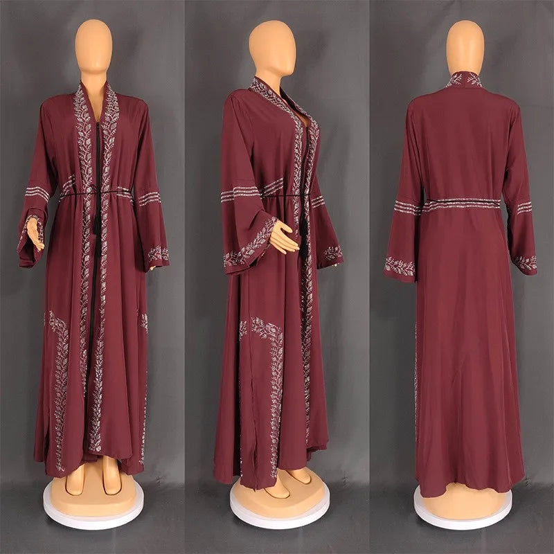 Summer Women's Clothing Open Abaya Bell Sleeves Long | SAMAG