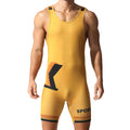 Men's one-piece shapewear, high elasticity tight fitting fitness, sports, casual wrestling, vest, swimsuit